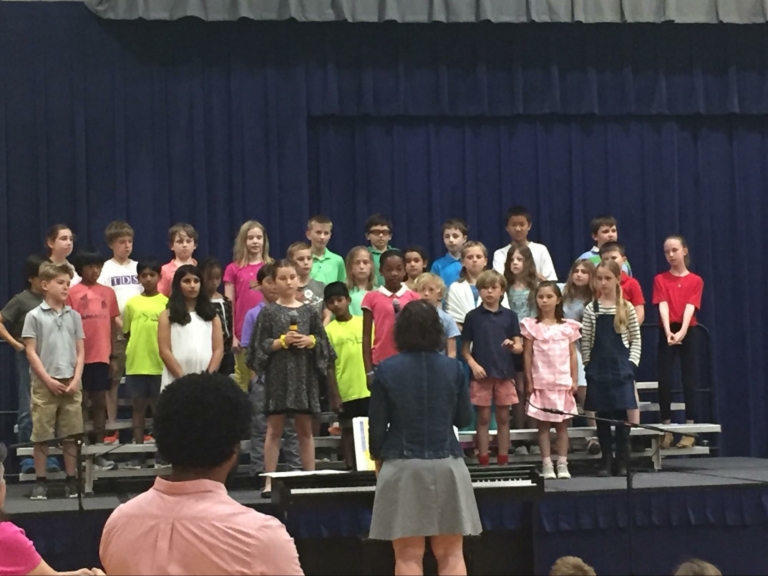 First graders participate in the Spring Concert