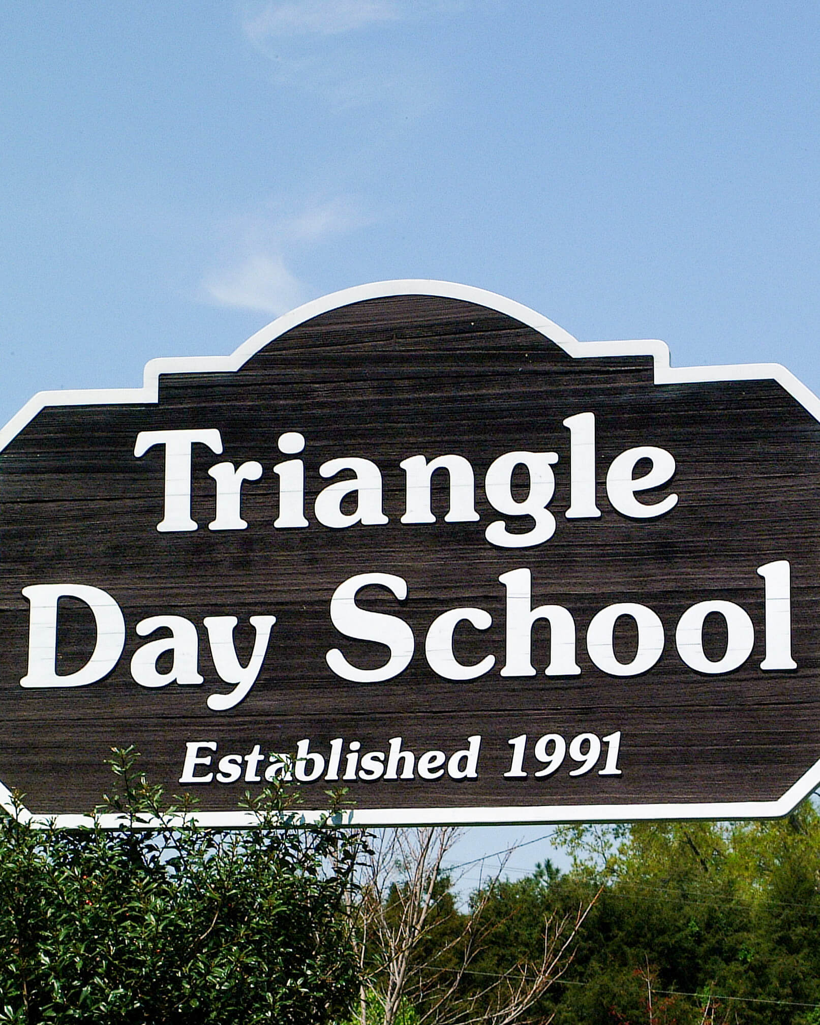 Triangle Day School Sign
