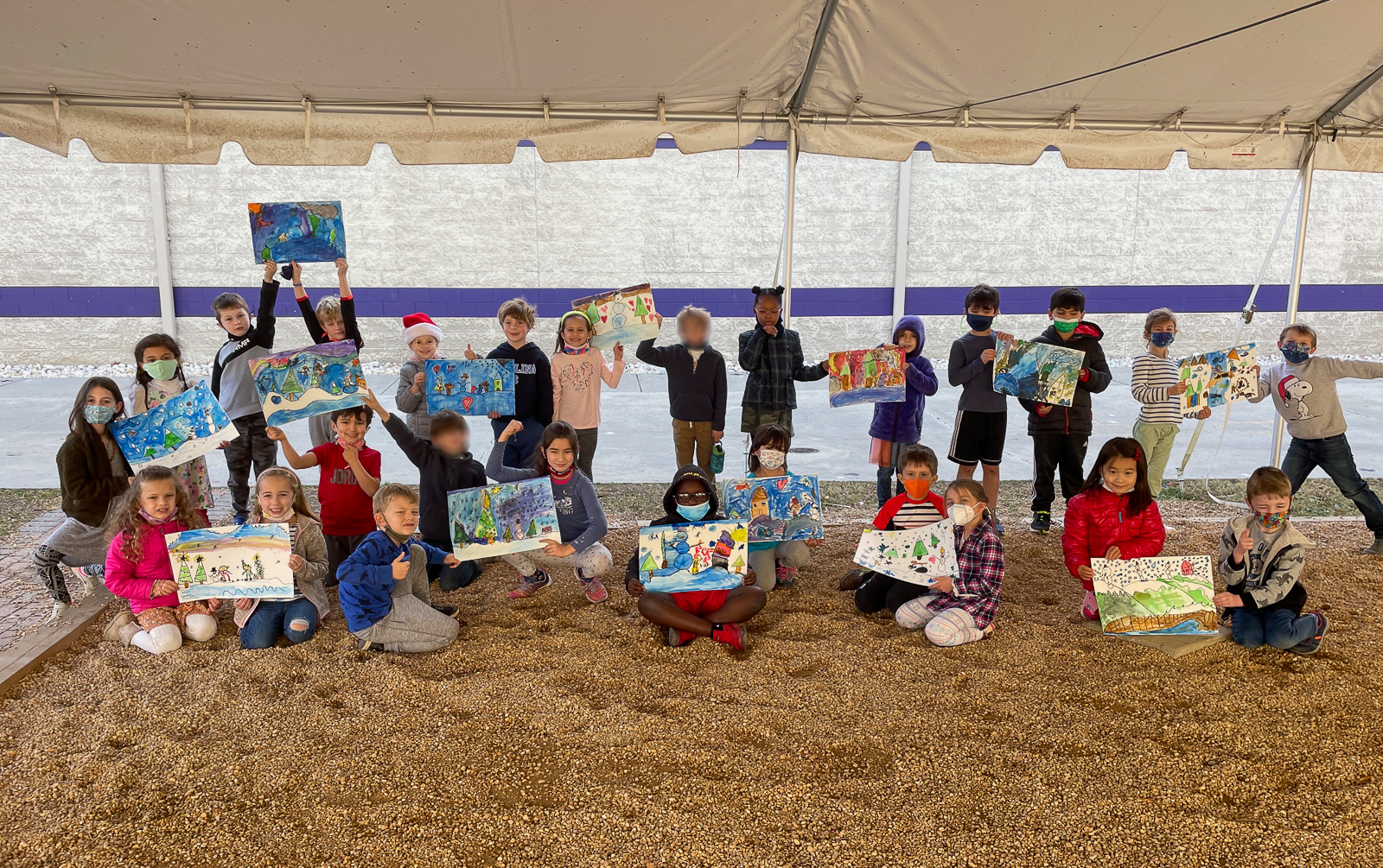 First Grade makes placemats for Durham Rescue Mission