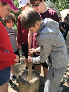 Grinding corn